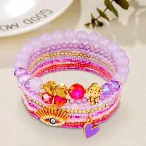 8pcs/set Charm Beaded Bracelet